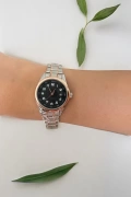 Mihos Model Silver-Rose İçi Siyah Kadın Kol Saati