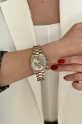 Mut Model Rose-Gold İçi Beyaz Kadın Kol Saati