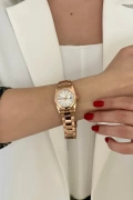 Nebet Model Rose İçi Beyaz Kadın Kol Saati