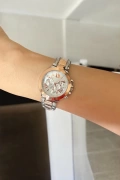 Neper Model Silver-Rose İçi Beyaz Kadın Kol Saati