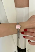 Virgo Model Silver İçi Pembe Kadın Kol Saati