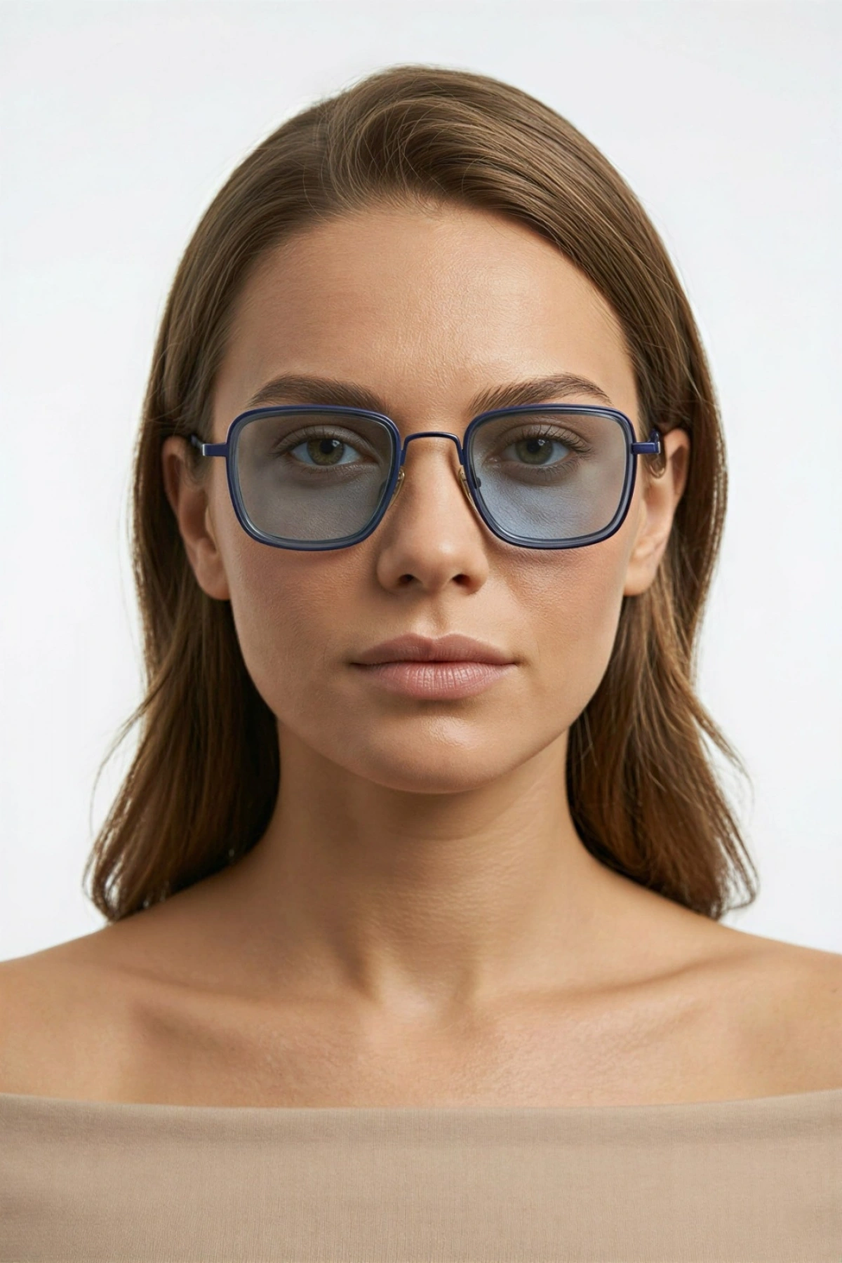 Kare Model Mavi Kadın Güneş Gözlüğü