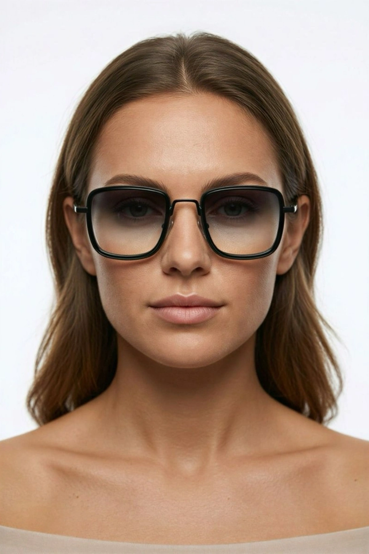 Kare Model Yarı Saydam Kadın Güneş Gözlüğü