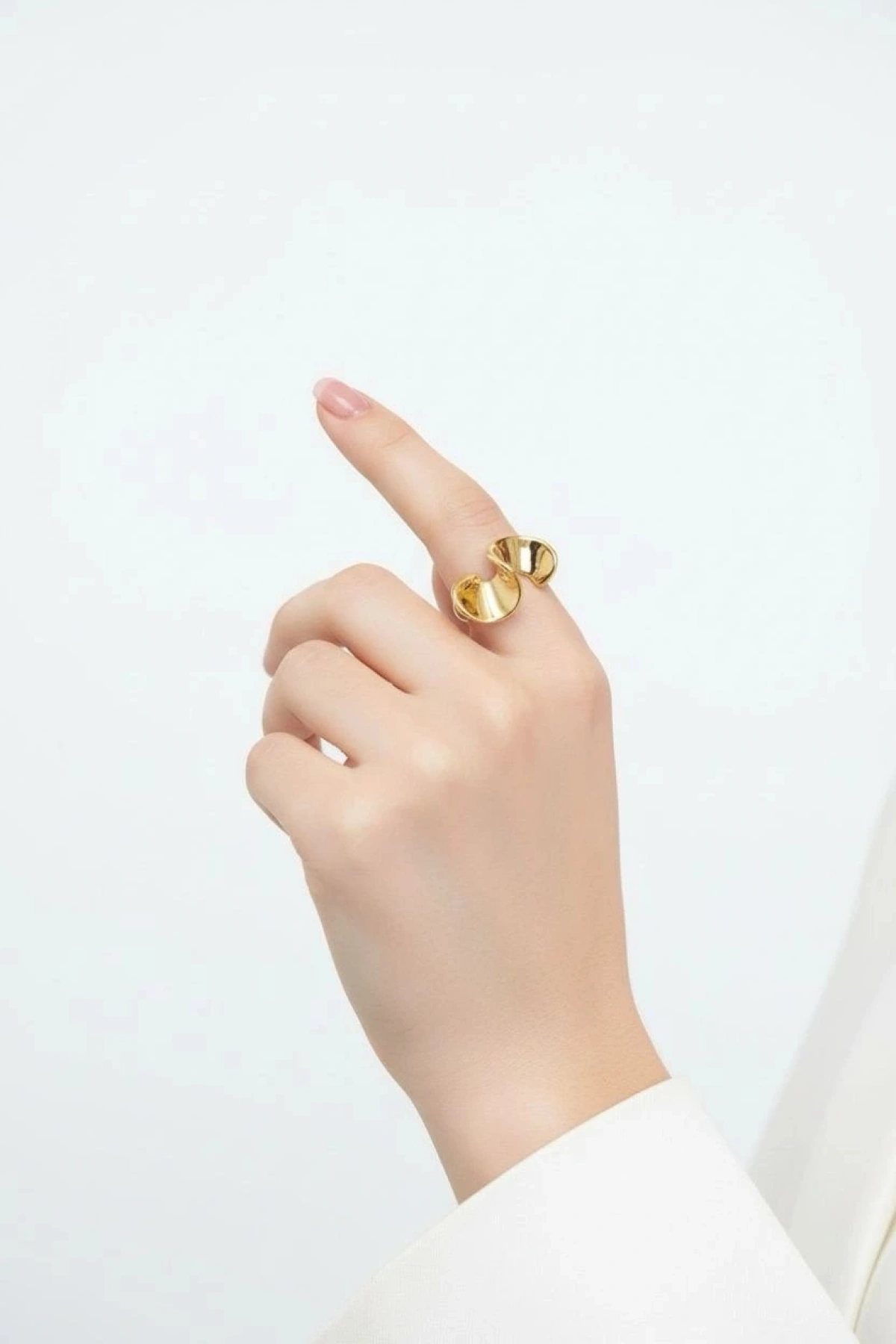 Gaia Model Gold Altın Kaplama Ayarlanabilir Yüzük