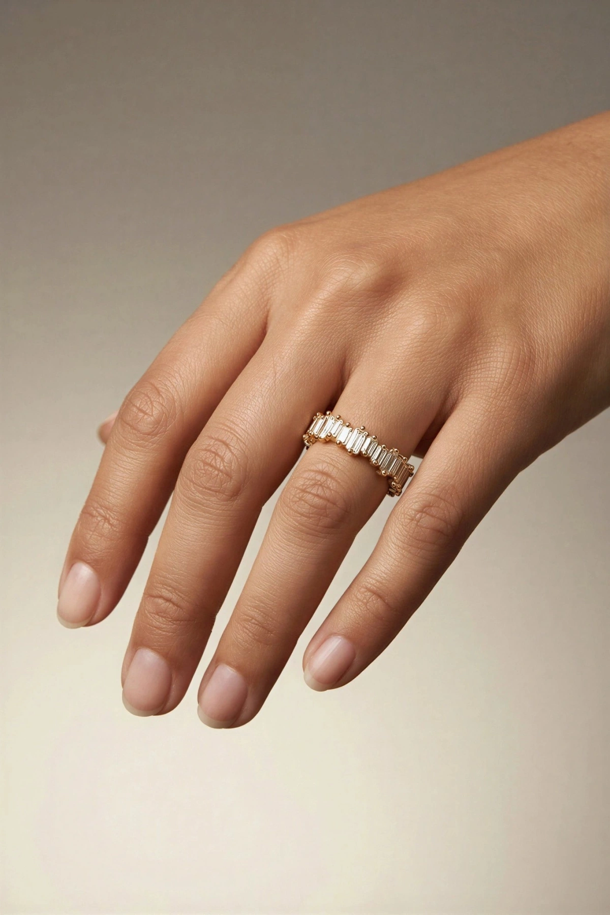 Asimetrik Su Yolu Model Gold Altın Kaplama Yüzük