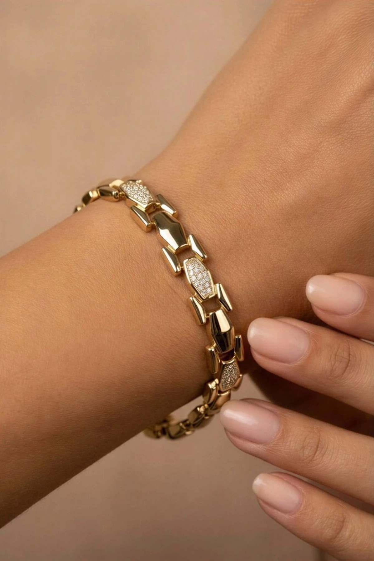 Spider Model Gold Altın Kaplama Bileklik