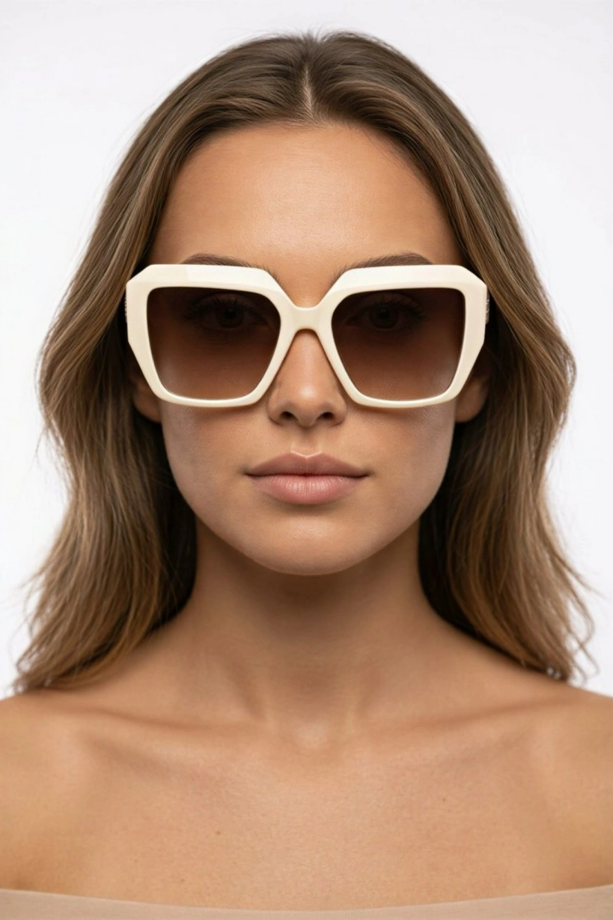 Krem Kadın Güneş Gözlüğü