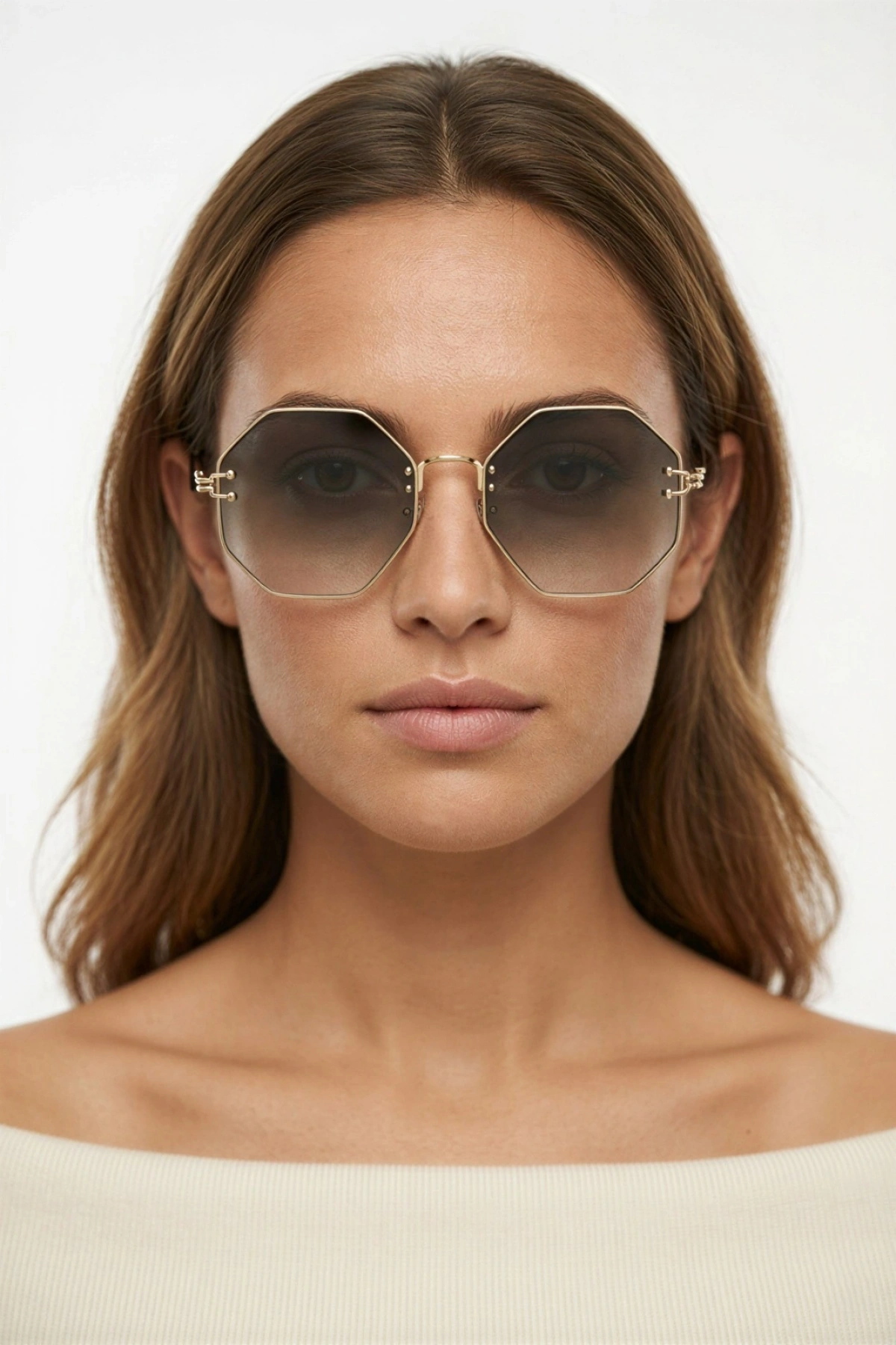 Çokgen Kadın Güneş Gözlüğü