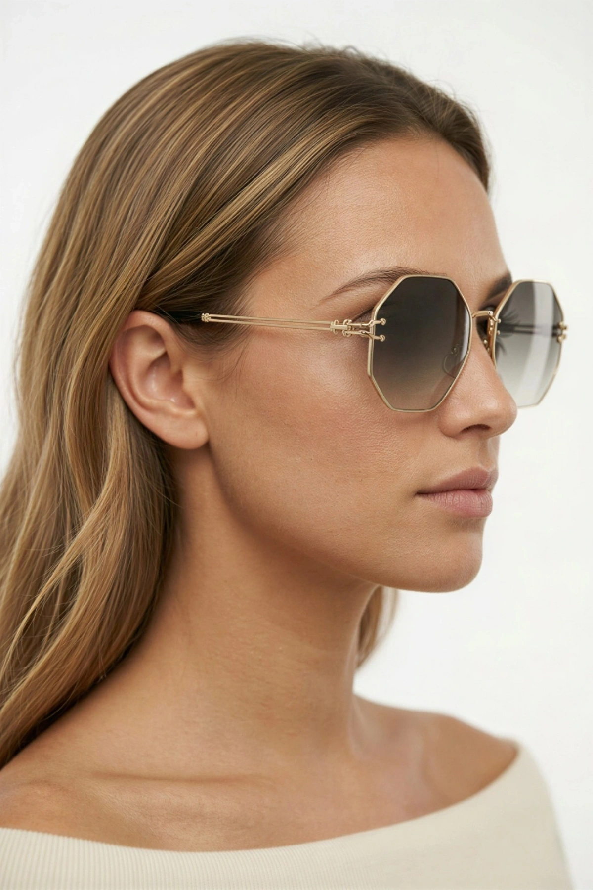 Çokgen Kadın Güneş Gözlüğü