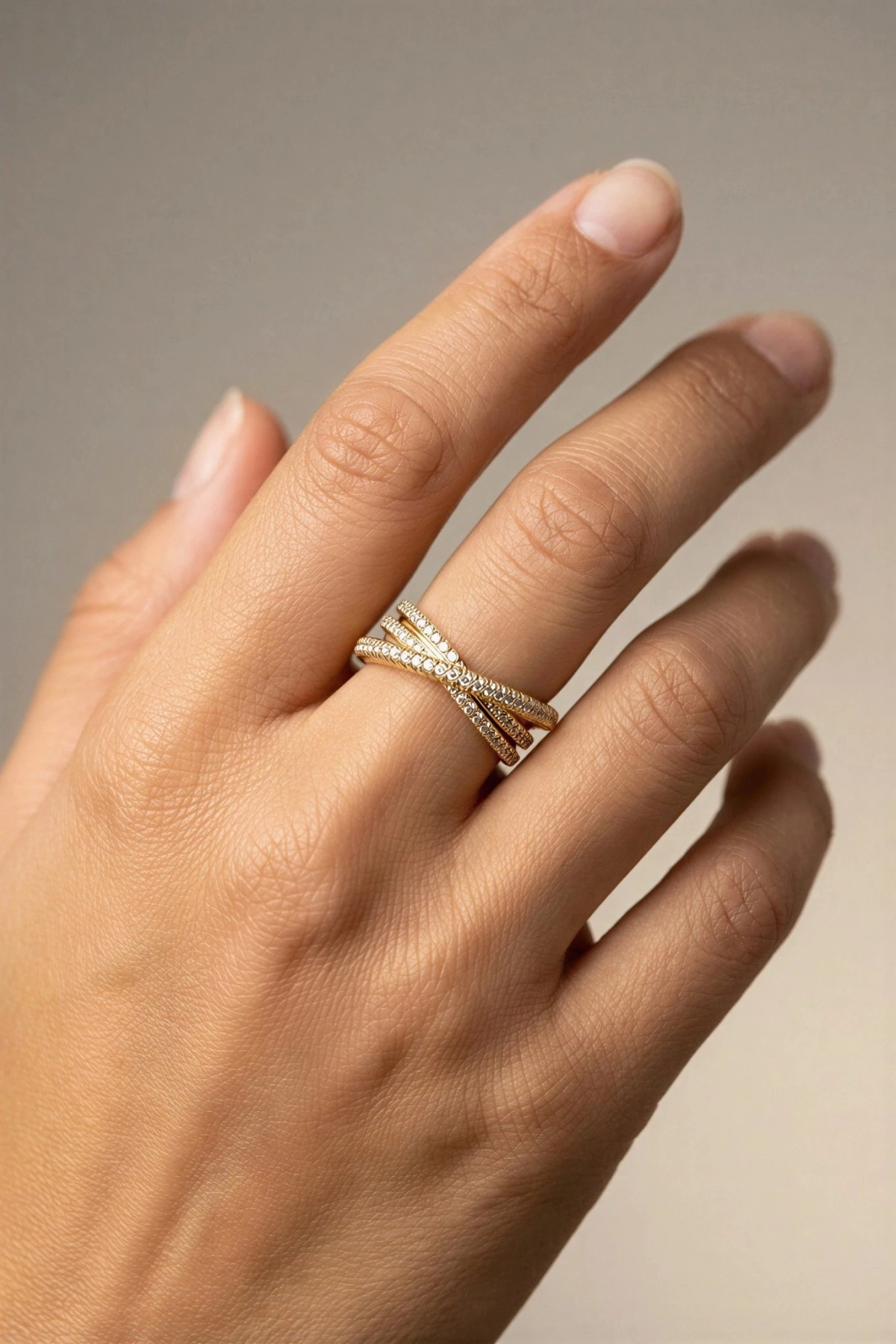 İnce Su Yolu Model Gold Altın Kaplama Yüzük