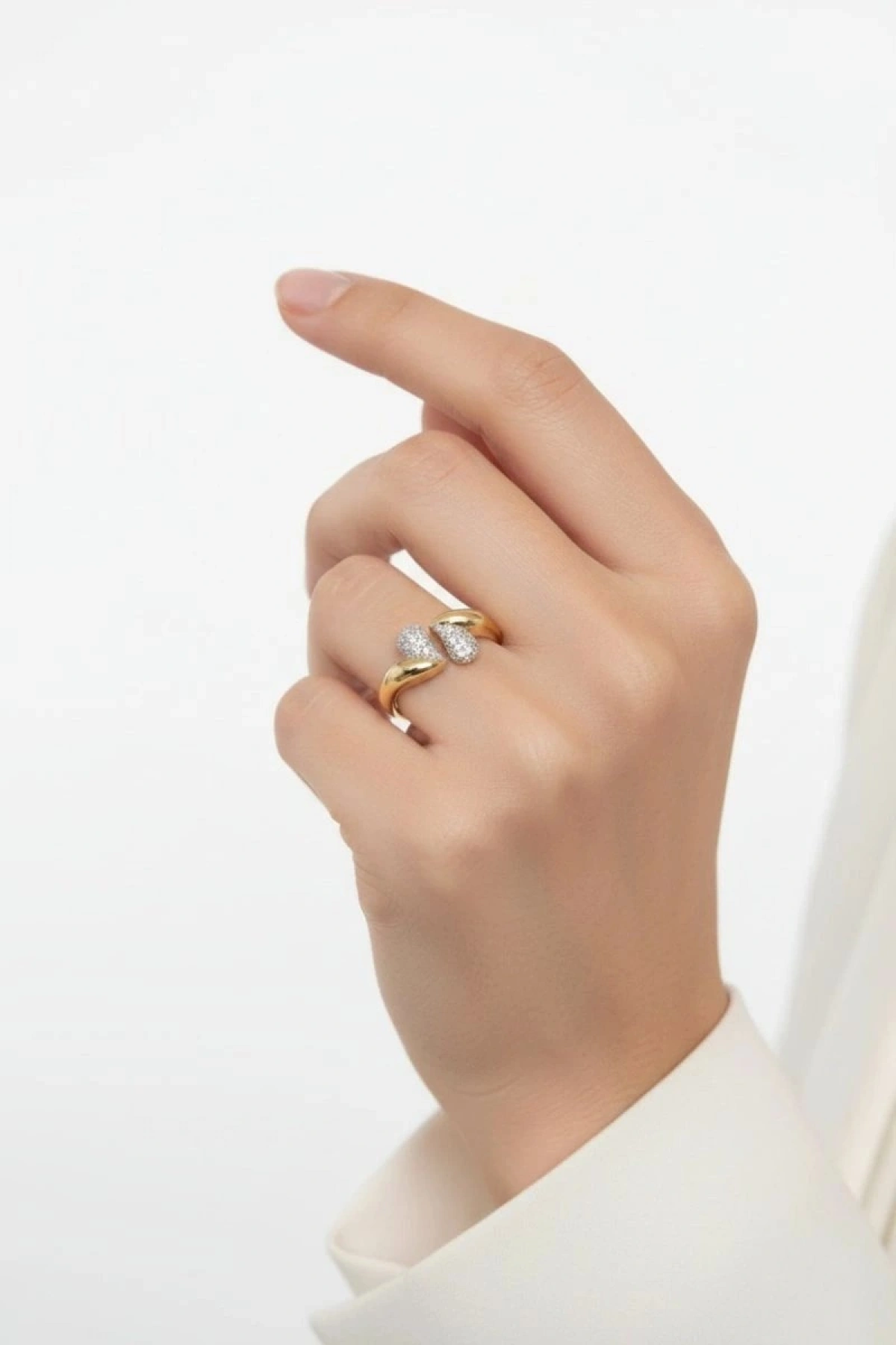 Prestige Line Model Ayarlanabilir Gold Altın Kaplama Yüzük