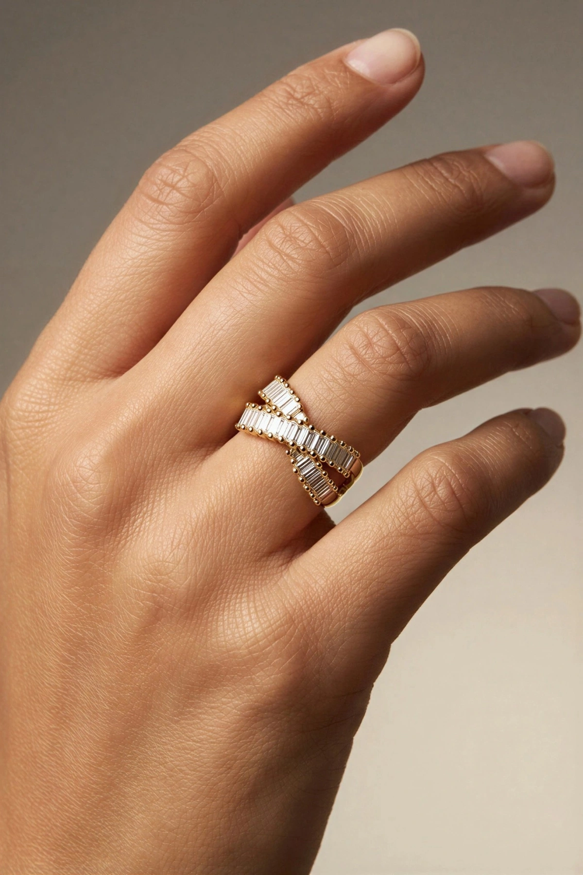 Sonsuzluk Su Yolu Model Gold Altın Kaplama Yüzük