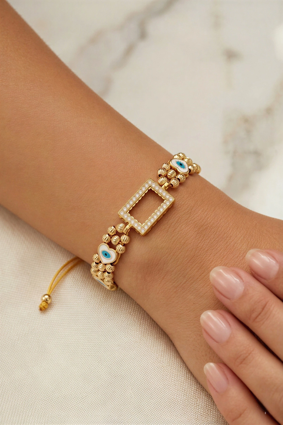 Dorika Zincir Gramlık Model Gold Altın Kaplama Bileklik