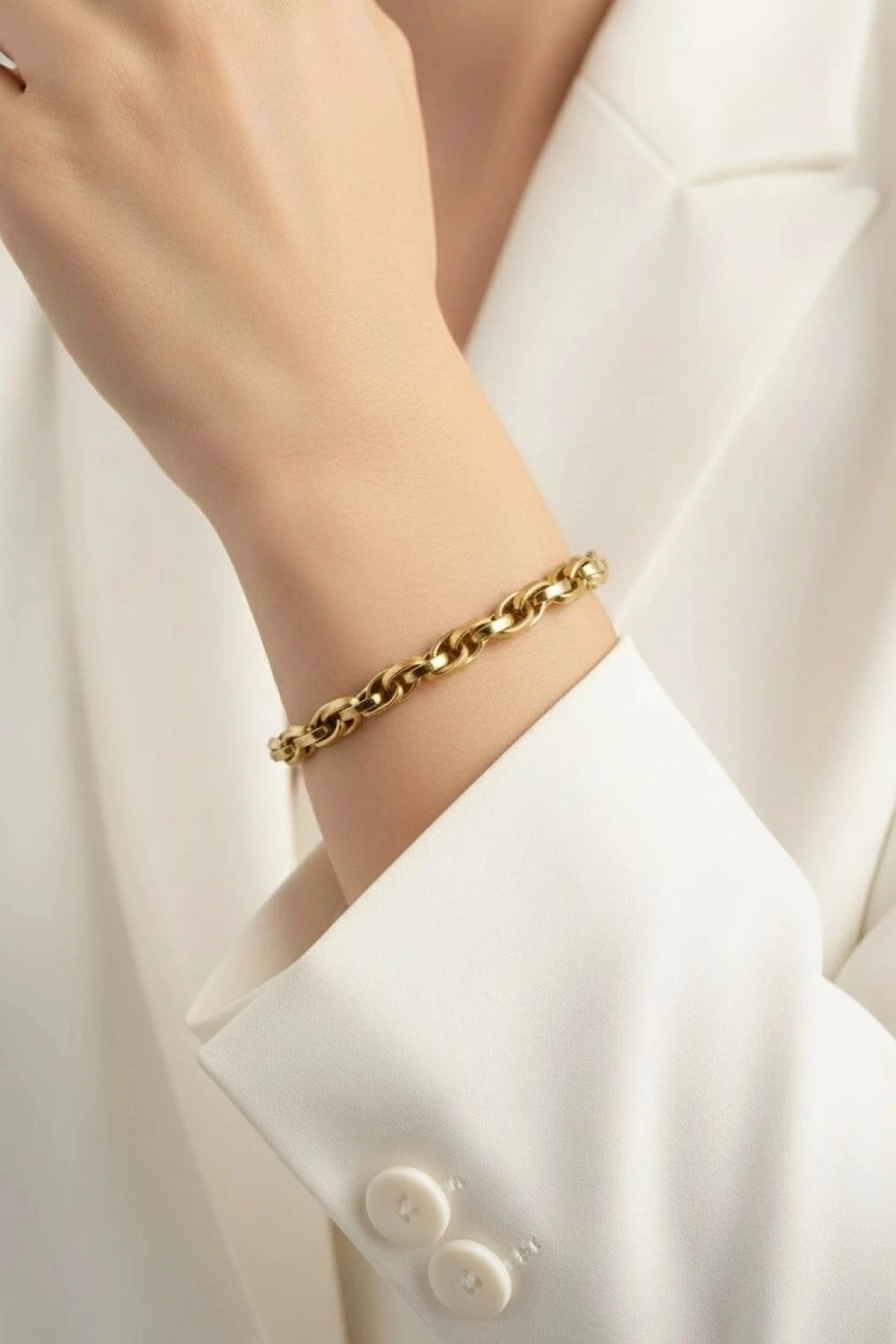 Zeus Model Gold Altın Kaplama Bileklik