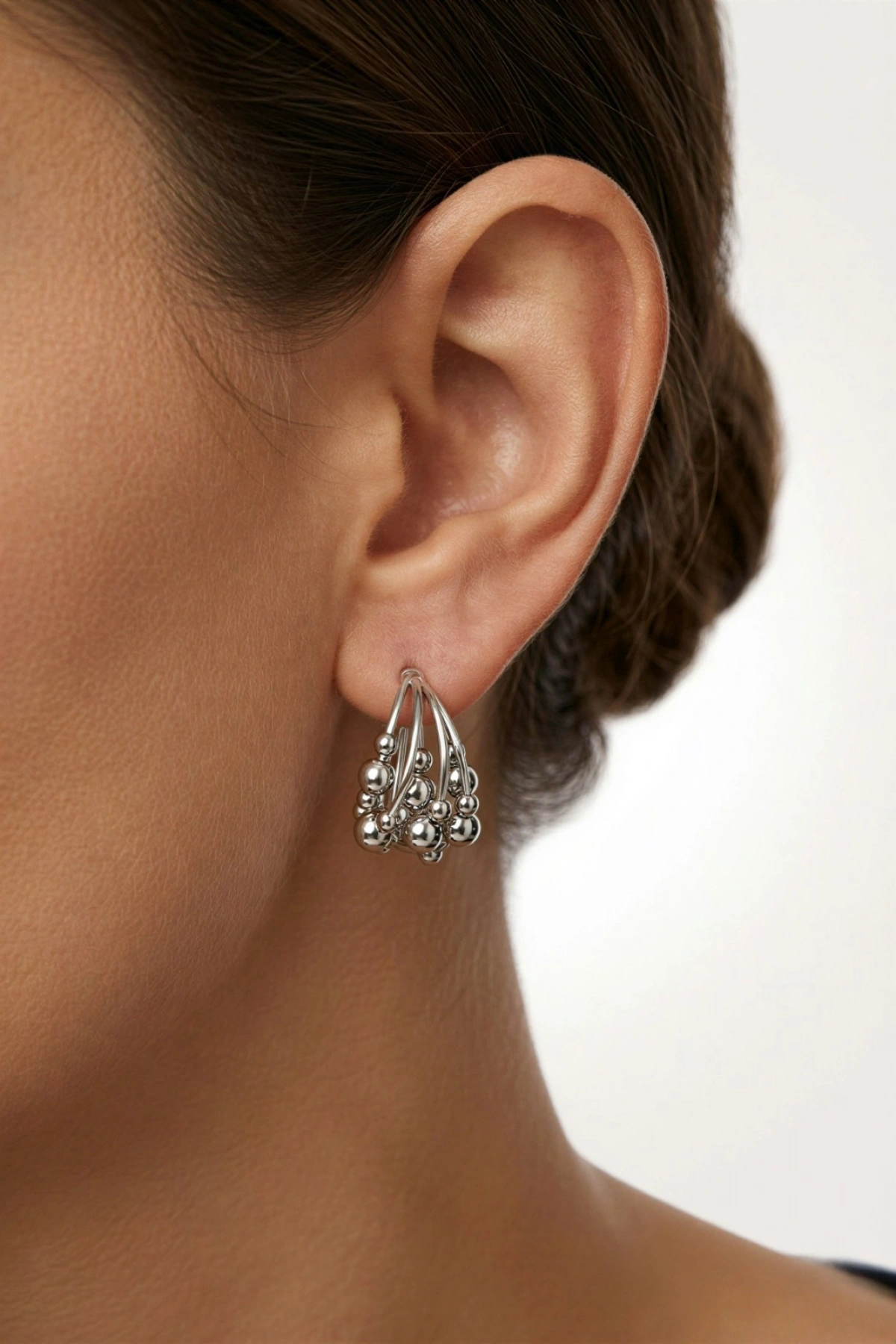 Dorika Model Kuyum İşi Altın Kaplama Küpe