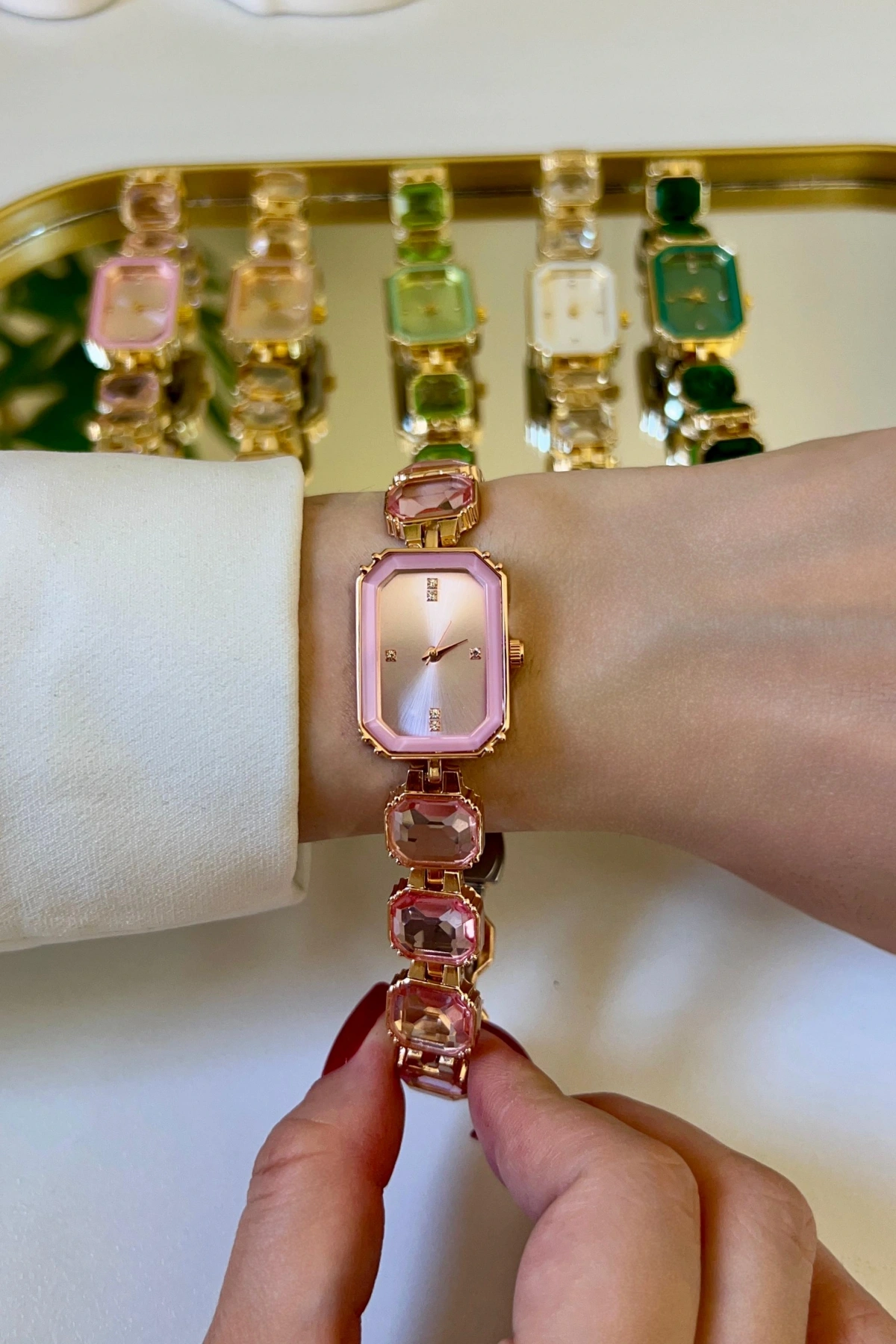 Zeus Model Pembe İçi Pembe Kadın Kol Saati