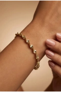 Sarmal Model Gold Altın Kaplama Bileklik
