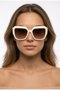 Krem Kadın Güneş Gözlüğü