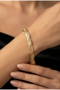Sarmal Model Gold Altın Kaplama Bileklik