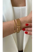Dörtlü Ajda Model Gold Altın Kaplama Bilezik