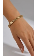 Chain Model Gold Altın Kaplama Çelik Bileklik