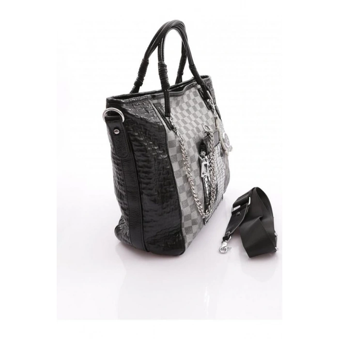 Avaj Siyah Cilt Omuz Çantası