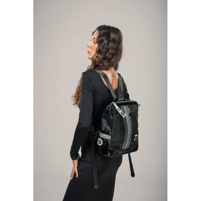 Pely Siyah Cilt Kol Ve Sırt Çantası