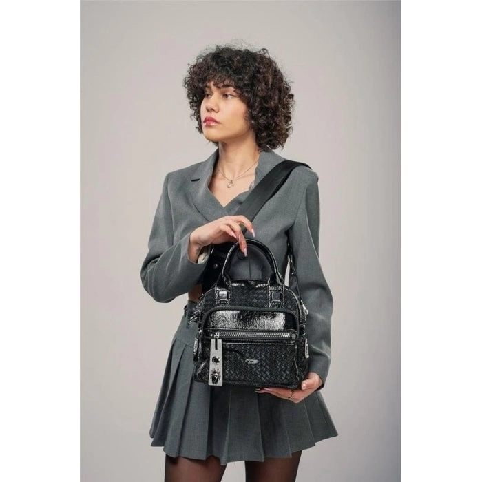 Şaty Siyah Cilt Ve Omuz Çantası