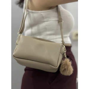 Ponpon vizon cilt çanta