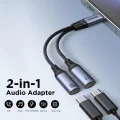 SY-C03 Audio-Transfer Serisi 2si 1 Arada Ses Adaptörü Type-Cden Çift Type-Cye Dönüştürücü