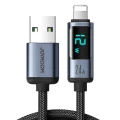 2,4A USBden Lighting Dijital Ekranlı Göstergeli Şarj Kablosu 1.2MT