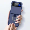 Samsung Z Flip 4 Yüzüklü Standlı Mat Kılıf