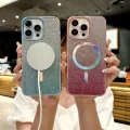 İphone 16 Pro Max Kılıf Diamont MagSafe Hologramlı Telefon Kılıfı