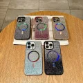 İphone 16 Pro Max Kılıf Diamont MagSafe Hologramlı Telefon Kılıfı