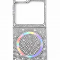 Samsung Z Flip 6 Kılıf Diamont MagSafe Hologramlı Telefon Kılıfı