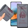 İphone 13 Mini ile Uyumlu Mat Privacy Seramik Nano Ekran Koruyucu Siyah