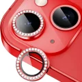 İphone 14/14 Plus ile Uyumlu Taşlı Renkli Lens Koruma