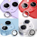 İphone 14/14 Plus ile Uyumlu Taşlı Renkli Lens Koruma