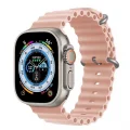 Apple Watch 6/7/8/9/10/11/SE/SE/SE3/ultra 38 40 41 S10/11 42mm İp Detay Dalga Tasarım Silikon Kordon Ocean Kordon