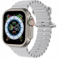 Apple Watch 6/7/8/9/10/11/SE/SE/SE3/ultra 38 40 41 S10/11 42mm İp Detay Dalga Tasarım Silikon Kordon Ocean Kordon