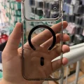 İphone 17 Pro Max ile Uyumlu Magsafe Özellikli Hybrid Animasyonlu Altı Kapalı Akıllı Tuşlu Sararmaz Kılıf