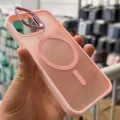 iPhone 13 Aras Standlı Mat Buzlu Magsafe Kılıf