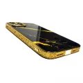 İphone 12 Pro Max Marble Parlak Mermer Desenli Cam Telefon Kılıfı