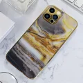 İphone 13 Pro Marble Case Mermer Desenli Cam Telefon Kılıfı