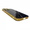 İphone 13 Pro Max Marble Parlak Mermer Desenli Cam Telefon Kılıfı