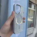 İphone 14 Kılıf Diamont MagSafe Hologramlı Telefon Kılıfı
