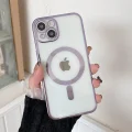 İphone 14 Plus Magsafe Uyumlu Parlak Lazer Telefon Kılıfı