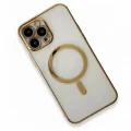 İphone 14 Pro Magsafe Uyumlu Parlak Lazer Telefon Kılıfı