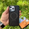 İphone 14 Pro Max Magsafe Leather Stantlı Telefon Kılıfı