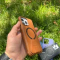 İphone 14 Pro Max Magsafe Leather Stantlı Telefon Kılıfı